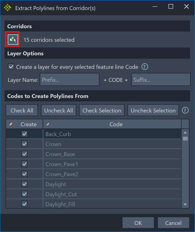 idas-extract-polylines-from-feature-lines-command screenshot