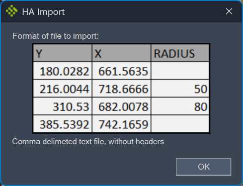 idas-import-alignment-command screenshot