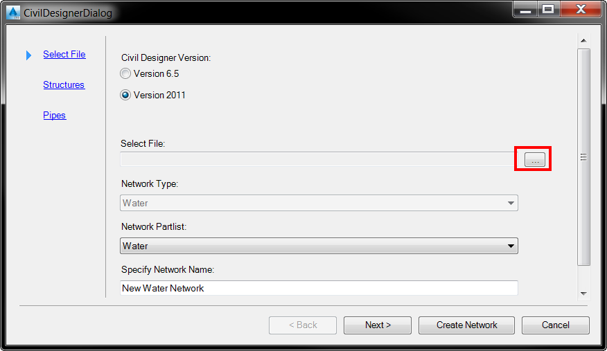 idas-import-cd-water-command screenshot