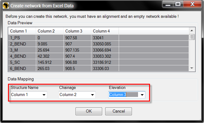 idas-import-csv-ce-station-and-elevation-command screenshot