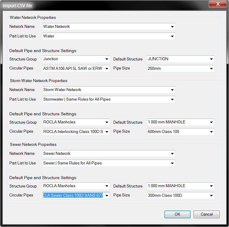 idas-import-csv-ss-structure-to-structure-command screenshot