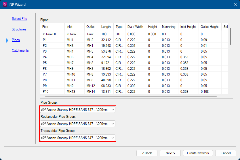 idas-import-epa-swmm-inp-command screenshot