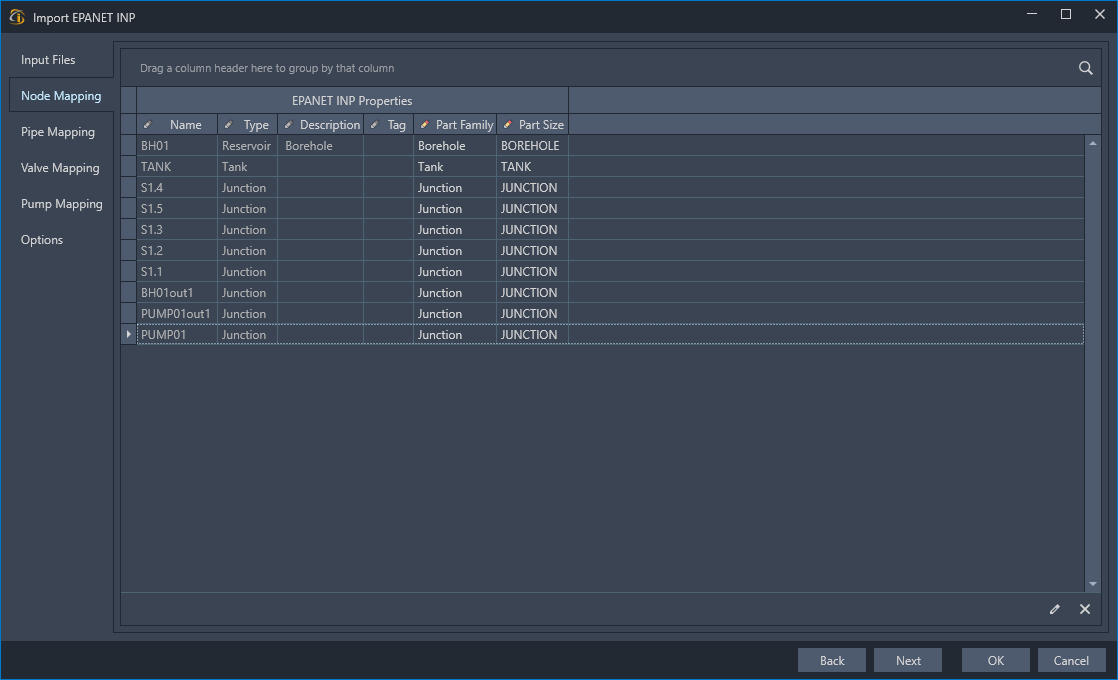 idas-import-epanet-inp-command screenshot