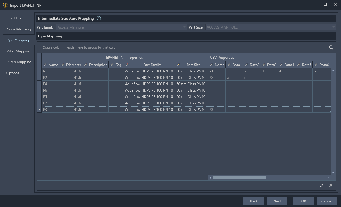 idas-import-epanet-inp-command screenshot