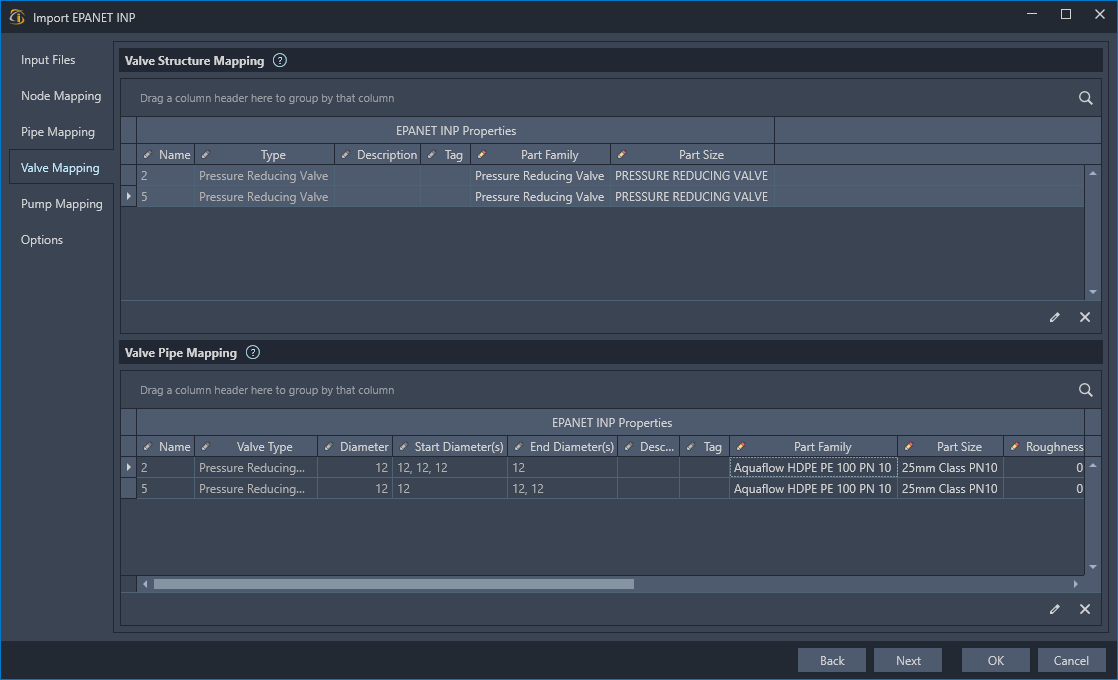 idas-import-epanet-inp-command screenshot