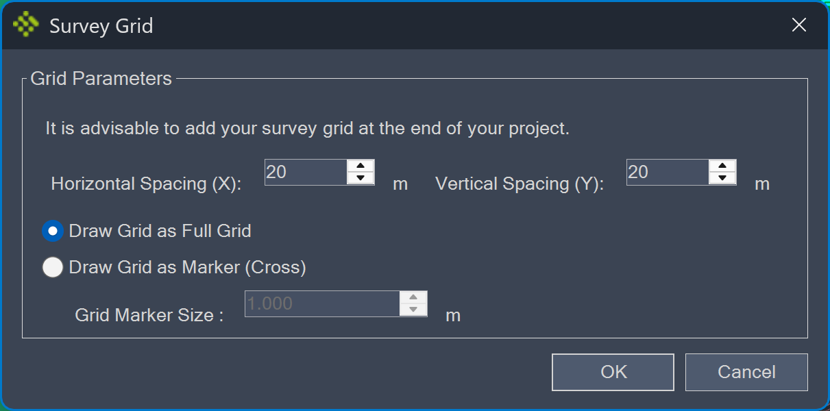 idas-survey-grid-command screenshot