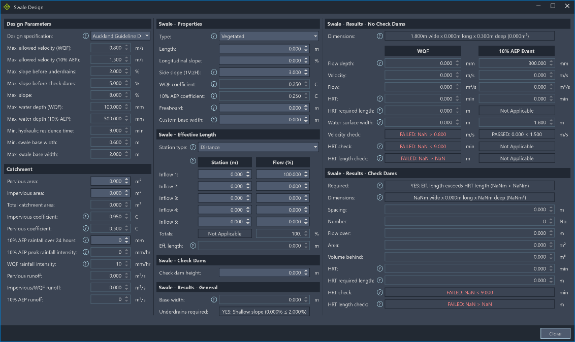 idas-swale-design-command screenshot